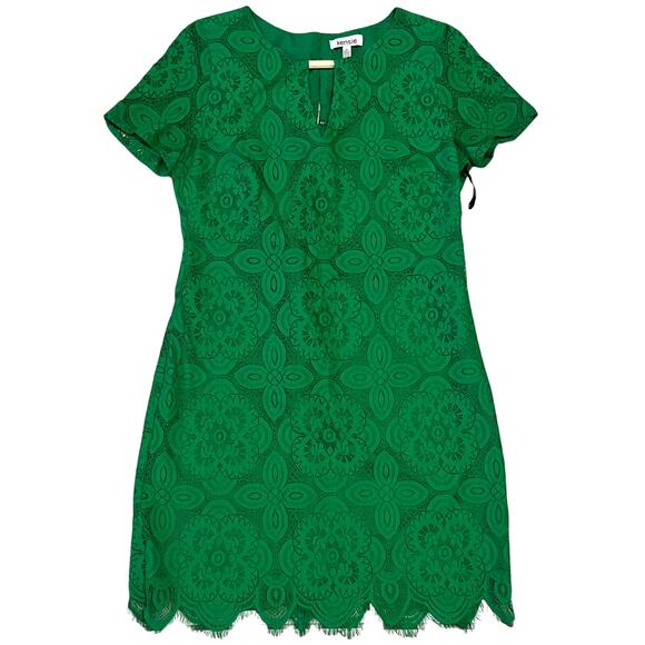 Kensie Dresses & Skirts - Kensie Green Lace Mini Sheath Dress Size 10